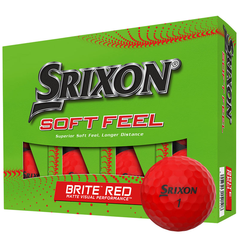 Srixon Soft Feel Golf Balls - Brite Red - 4 Pack