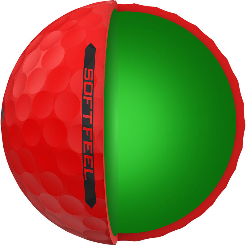 Srixon Soft Feel Golf Balls - Brite Red - 4 Pack
