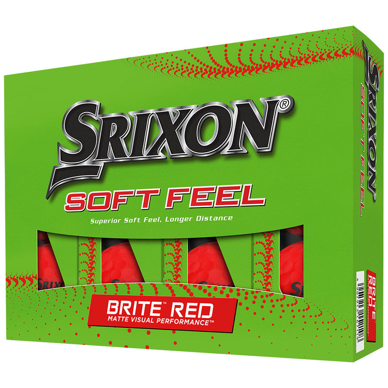 Srixon Soft Feel Golf Balls - Brite Red - 4 Pack