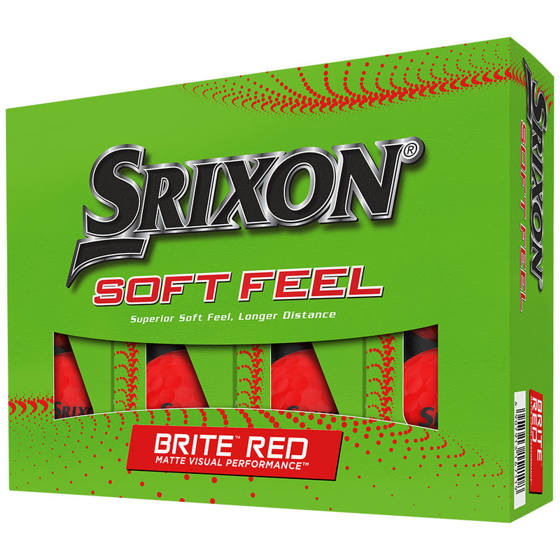 Srixon Soft Feel Golf Balls - Brite Red - 12 Pack