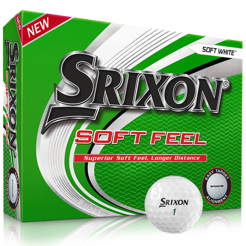 Srixon Soft Feel Golf Balls - White - Personalised Text