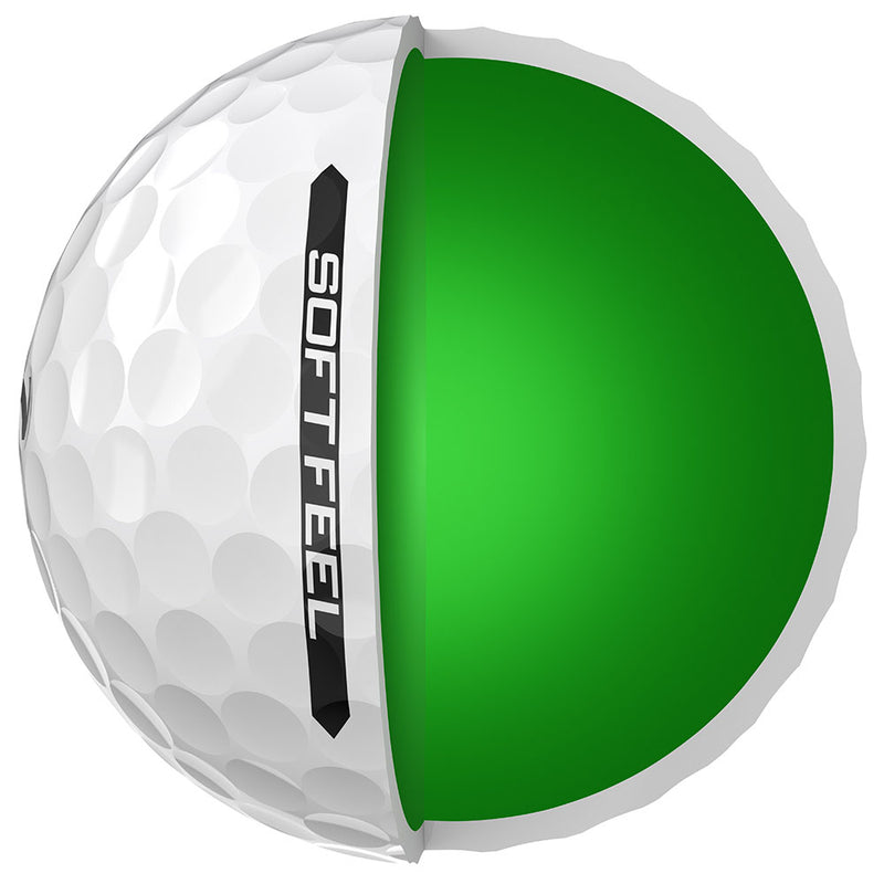 Srixon Soft Feel Golf Balls - White - Personalised Logo