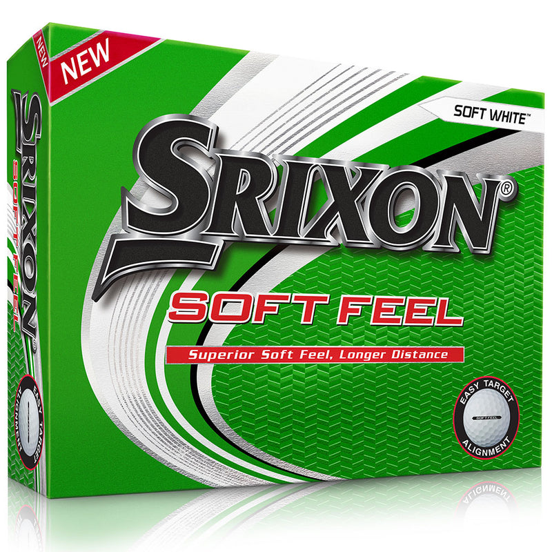 Srixon Soft Feel Golf Balls - White - Personalised Logo