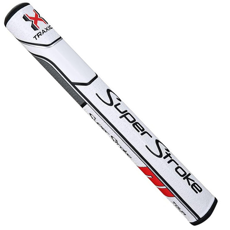 SuperStroke Traxion Tour 3.0 Putter Grip - White/Red/Grey