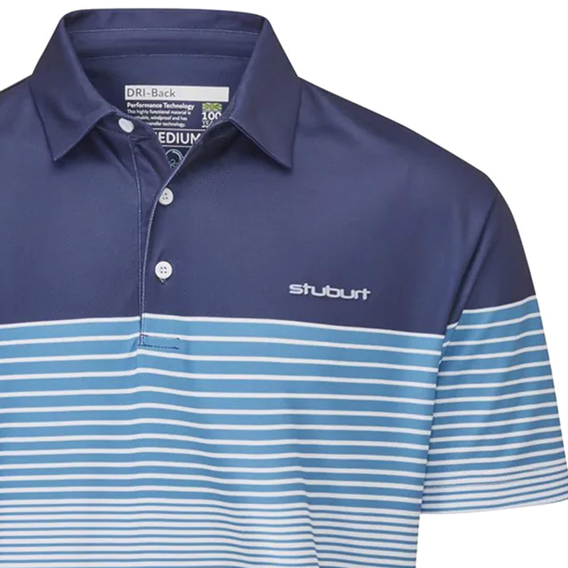 Stuburt Highland Polo Shirt - Midnight/Vintage Blue