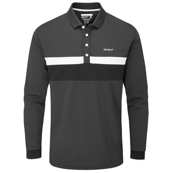 Stuburt Motion Long Sleeve Polo Shirt - Onyx