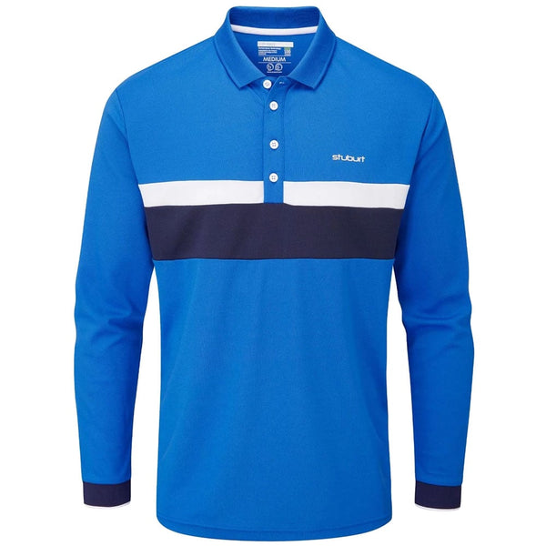 Stuburt Motion Long Sleeve Polo Shirt - Royal