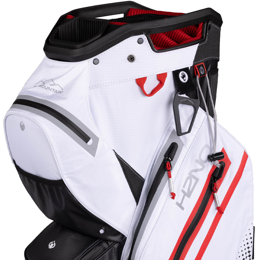 Sun Mountain H2NO Staff Waterproof Cart Bag Black/White/Red