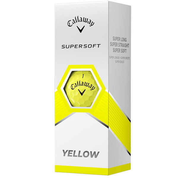 Callaway Supersoft Golf Balls - Yellow - 3 Ball Sleeve