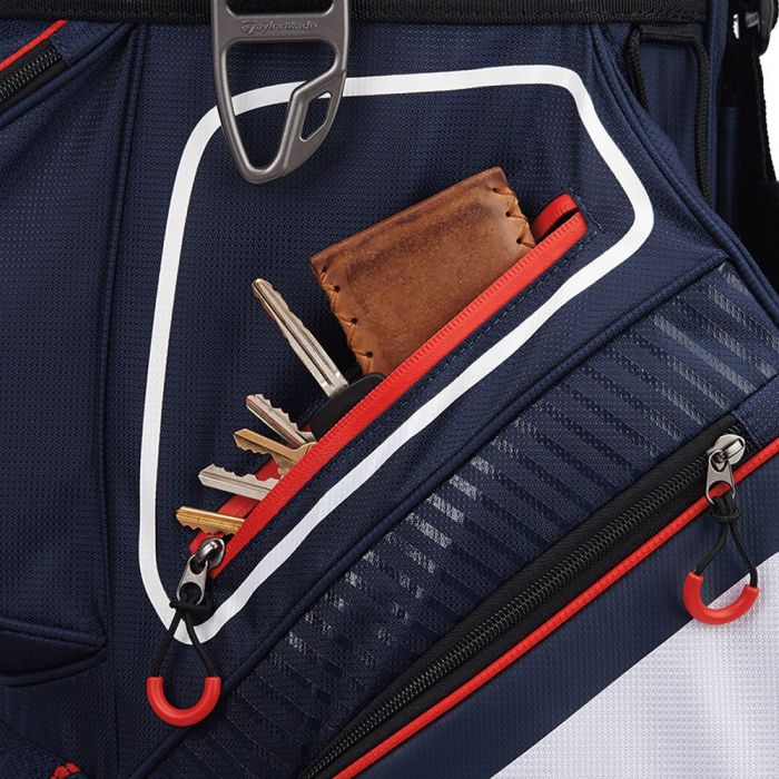TaylorMade Pro 8.0 Cart Bag - Navy/White/Red