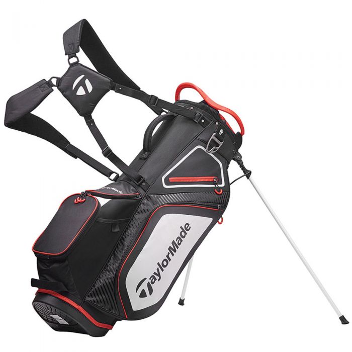 TaylorMade Pro 8.0 Stand Bag - Black/White/Red