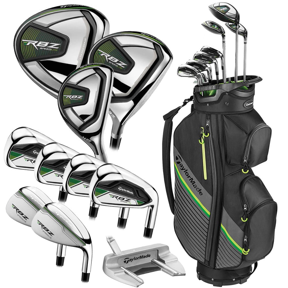 TaylorMade RBZ Speedlite 11 Piece Cart Bag Package Set Graphite taylormade-rbz-speedlite-11-piece-cart-bag-package-set-graphite