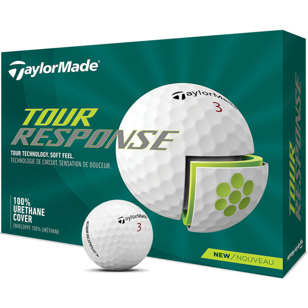 TaylorMade Tour Response Golf Balls - White - 12 Pack