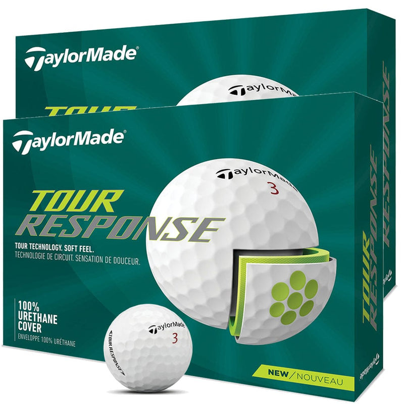 TaylorMade Tour Response Golf Balls - White - Double Dozen