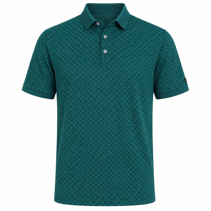 Under Armour ArmourDry Printed Rib Polo Shirt- Rack Green/Arden Green/Midnight Navy
