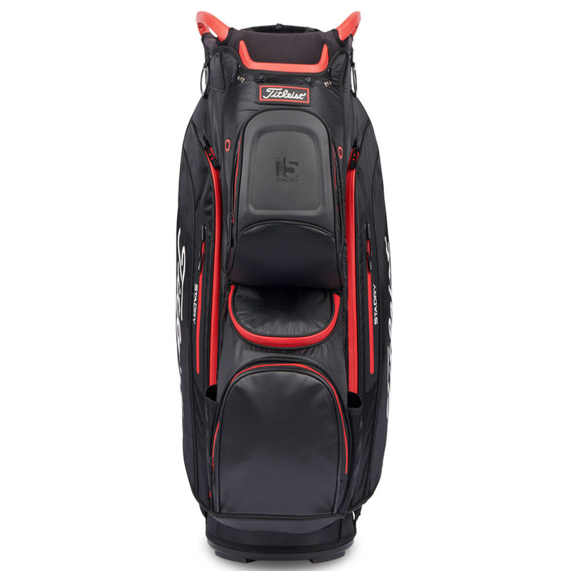 Titleist Cart 15 StaDry Waterproof Cart Bag - Black/Black/Red