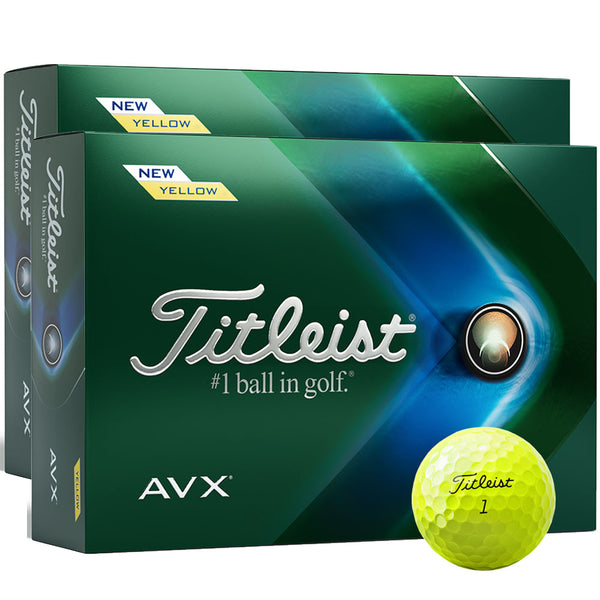 Titleist AVX '22 Golf Balls - Yellow - Double Dozen