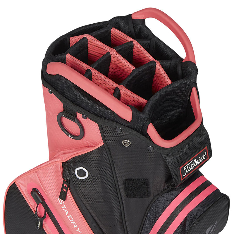 Titleist Cart 14 StaDry Waterproof Cart Bag - Black/Candy