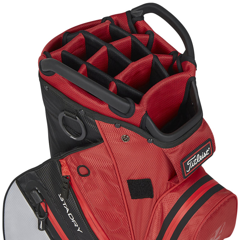 Titleist Cart 14 StaDry Waterproof Cart Bag - Dark Red/Grey/Black