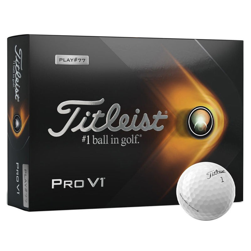 Titleist Pro V1 Golf Balls - FREE Personalisation - White - Dozen