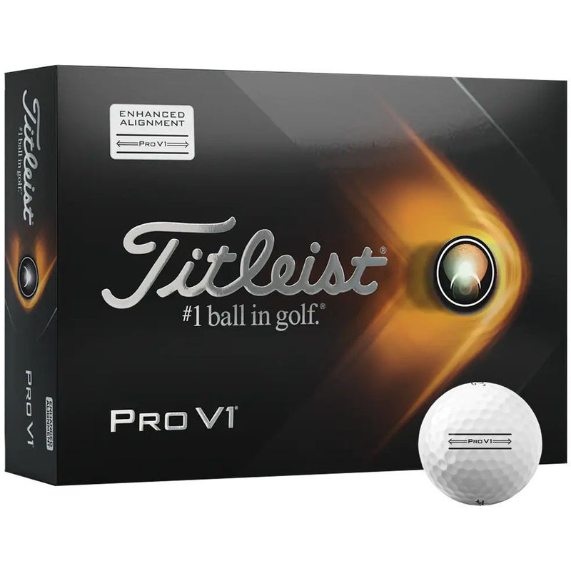 Titleist Pro V1 Golf Balls - FREE Personalisation - White - Dozen