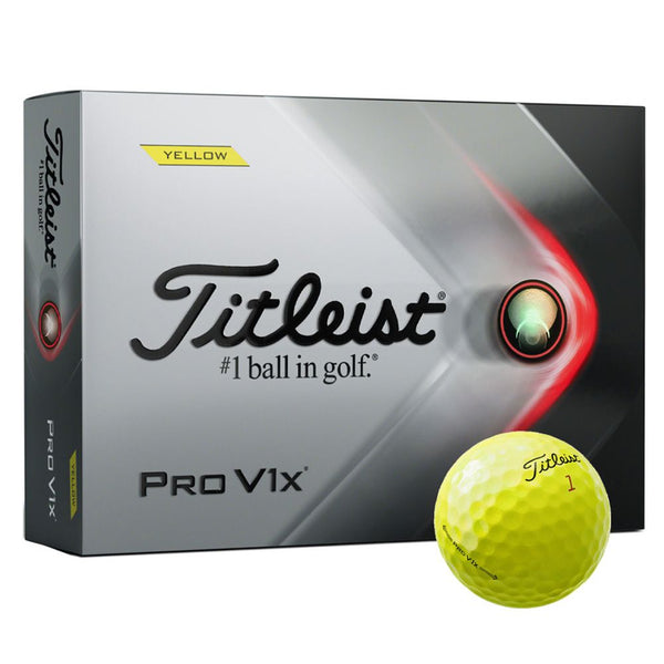 Titleist Pro V1x Golf Balls - FREE Personalisation - Yellow - Dozen