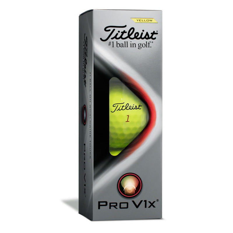 Titleist Pro V1x Golf Balls - FREE Personalisation - Yellow - Dozen