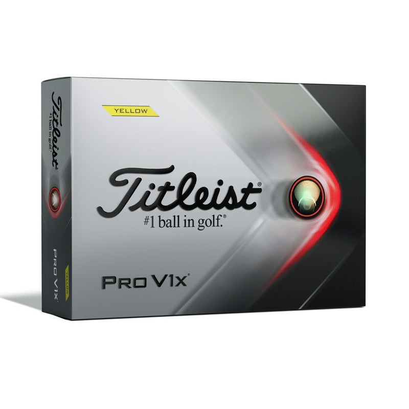 Titleist Pro V1x Golf Balls - FREE Personalisation - Yellow - Dozen