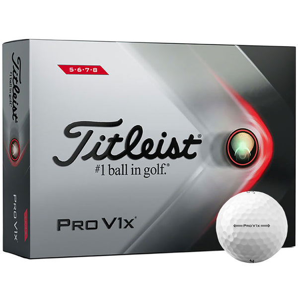 Titleist Pro V1x High Number Golf Balls - White - 12 Pack