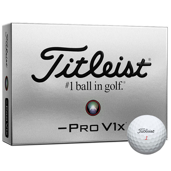 Titleist Pro V1x Left Dash Golf Balls - White - 12 Pack