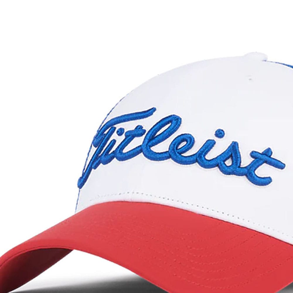 Casquette Titleist Réglable - Blanc/bleu Royal, Logo, Pour Golf - Occasion, Bon état Général