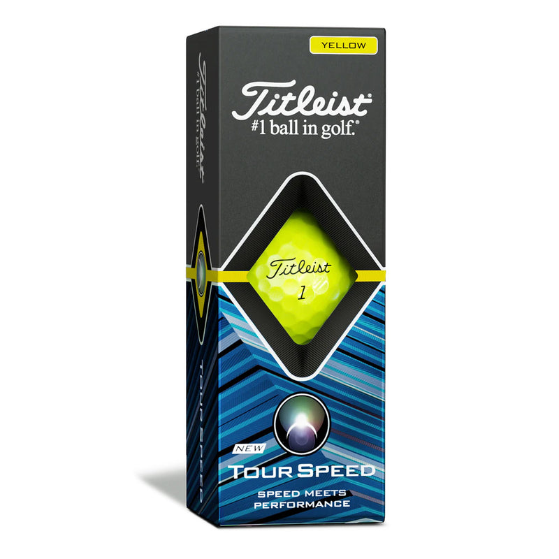 Titleist Tour Speed Golf Balls - Yellow - Double Dozen