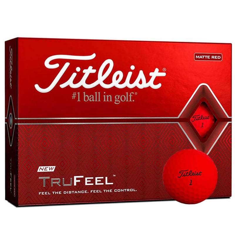 Titleist Trufeel Golf Balls - Red - 12 Pack