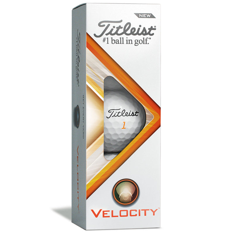 Titleist Velocity Golf Balls - White - Double Dozen