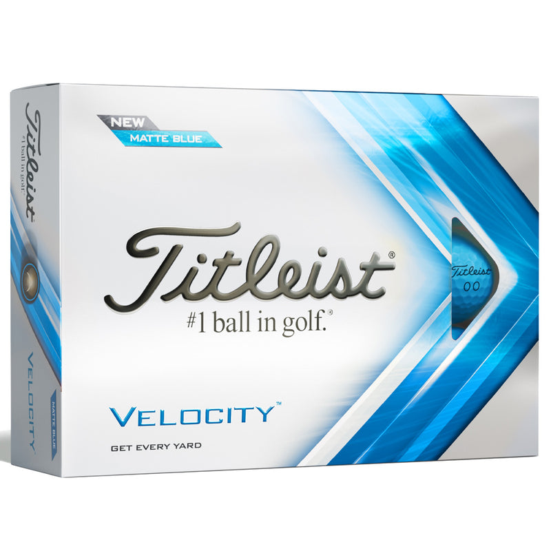 Titleist Velocity Golf Balls - Blue - 12 Pack