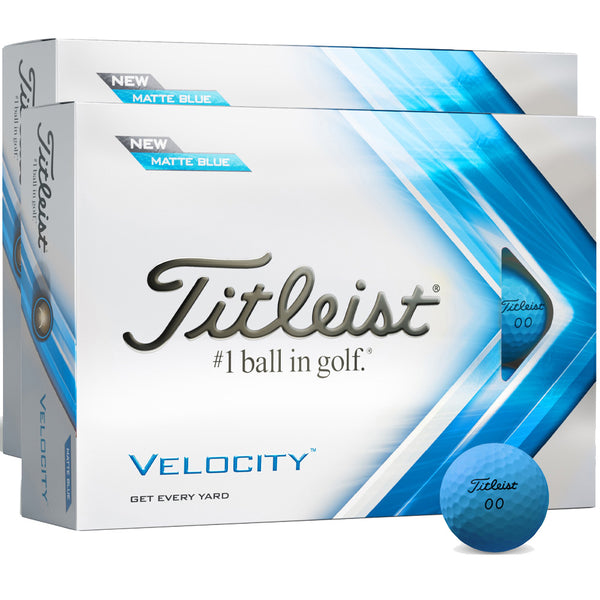 Titleist Velocity Golf Balls - Blue - Double Dozen