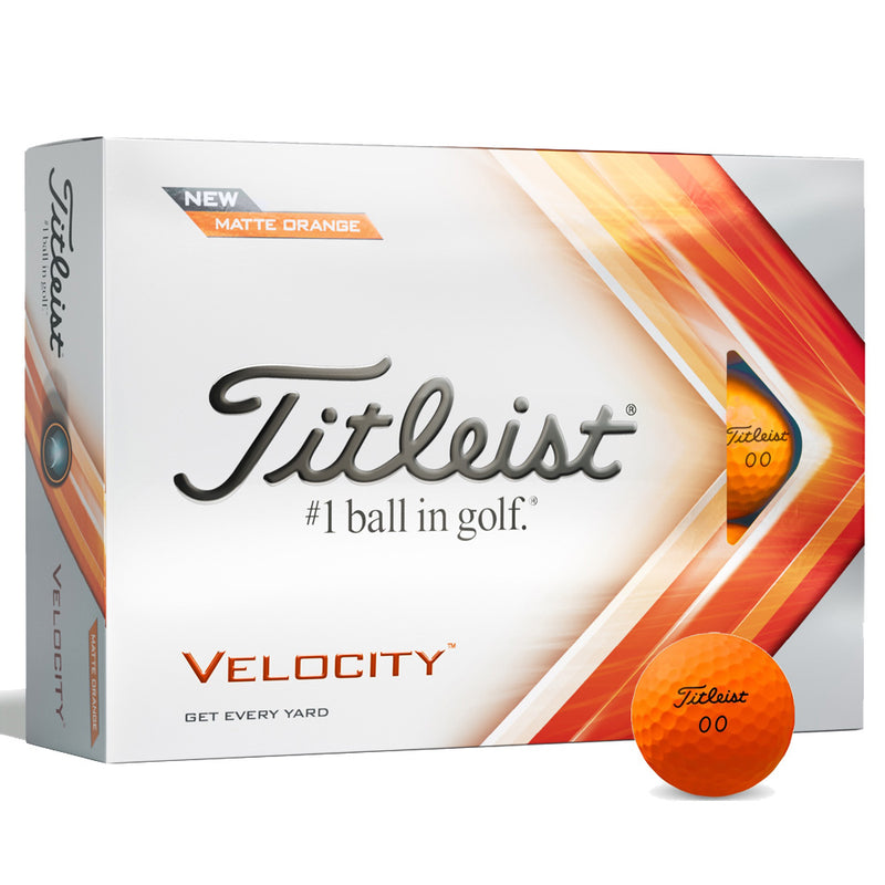 Titleist Velocity Golf Balls - Orange - Double Dozen