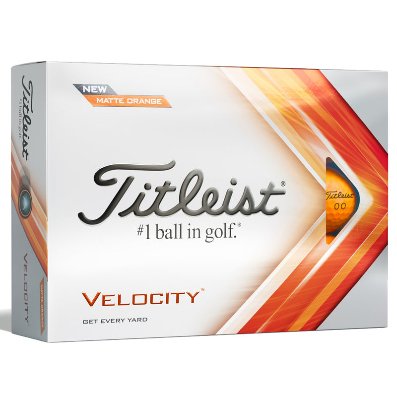 Titleist Velocity Golf Balls - Orange - Double Dozen
