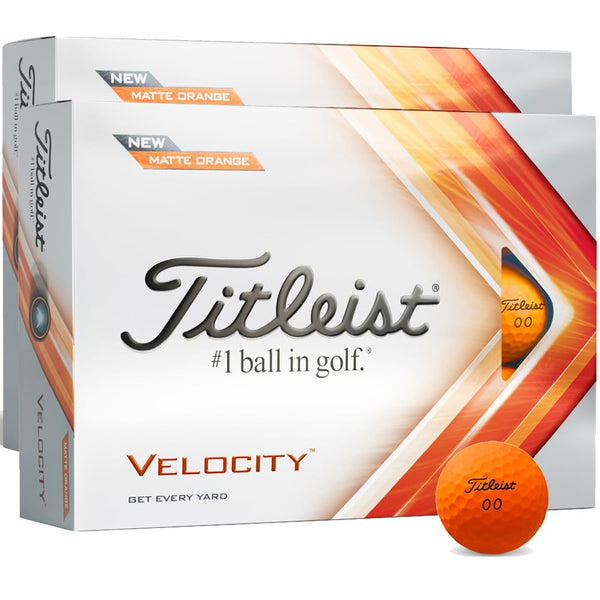 Titleist Velocity Golf Balls - Orange - Double Dozen