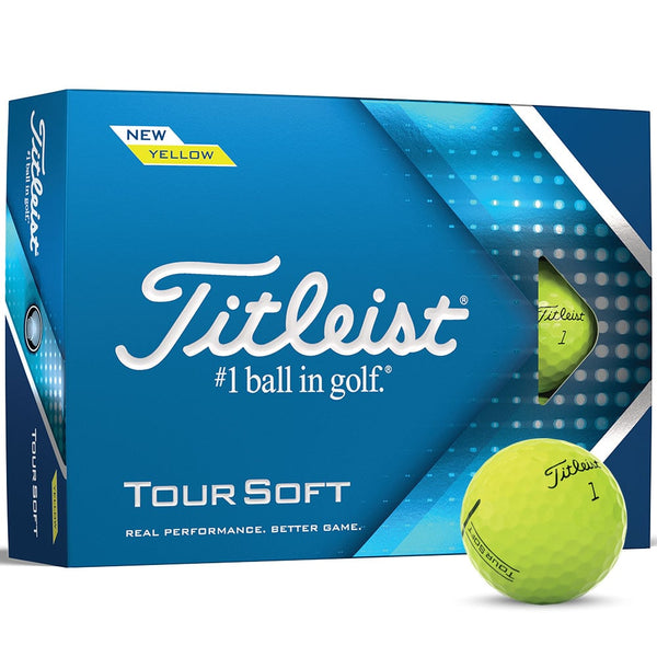 Titleist Tour Soft Golf Balls - Yellow - 12 Pack