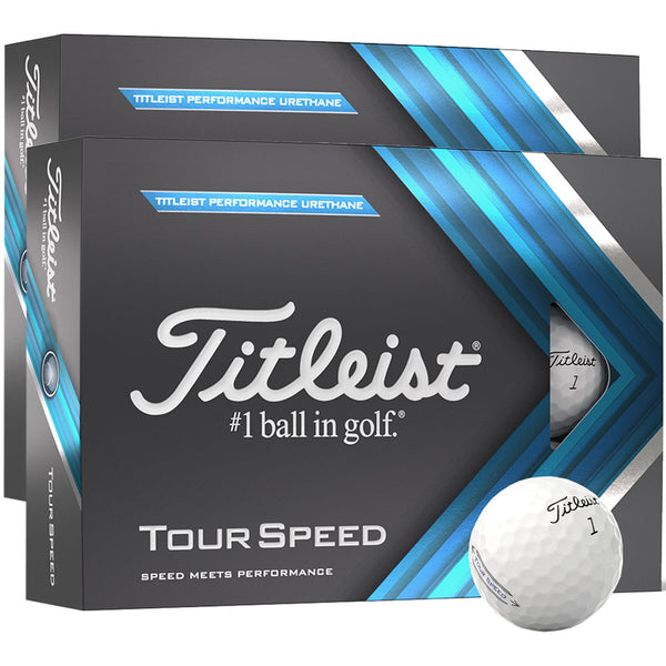 Titleist Tour Speed Golf Balls - White - Double Dozen