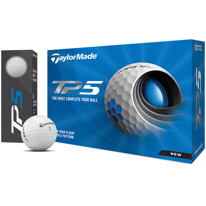 TaylorMade TP5 4 for 3 Personalised Golf Balls - White