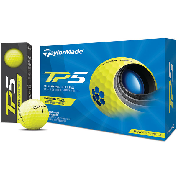 TaylorMade TP5 Golf Balls - Yellow - 12 pack