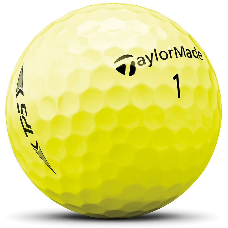 TaylorMade TP5 Golf Balls - Yellow - 12 pack