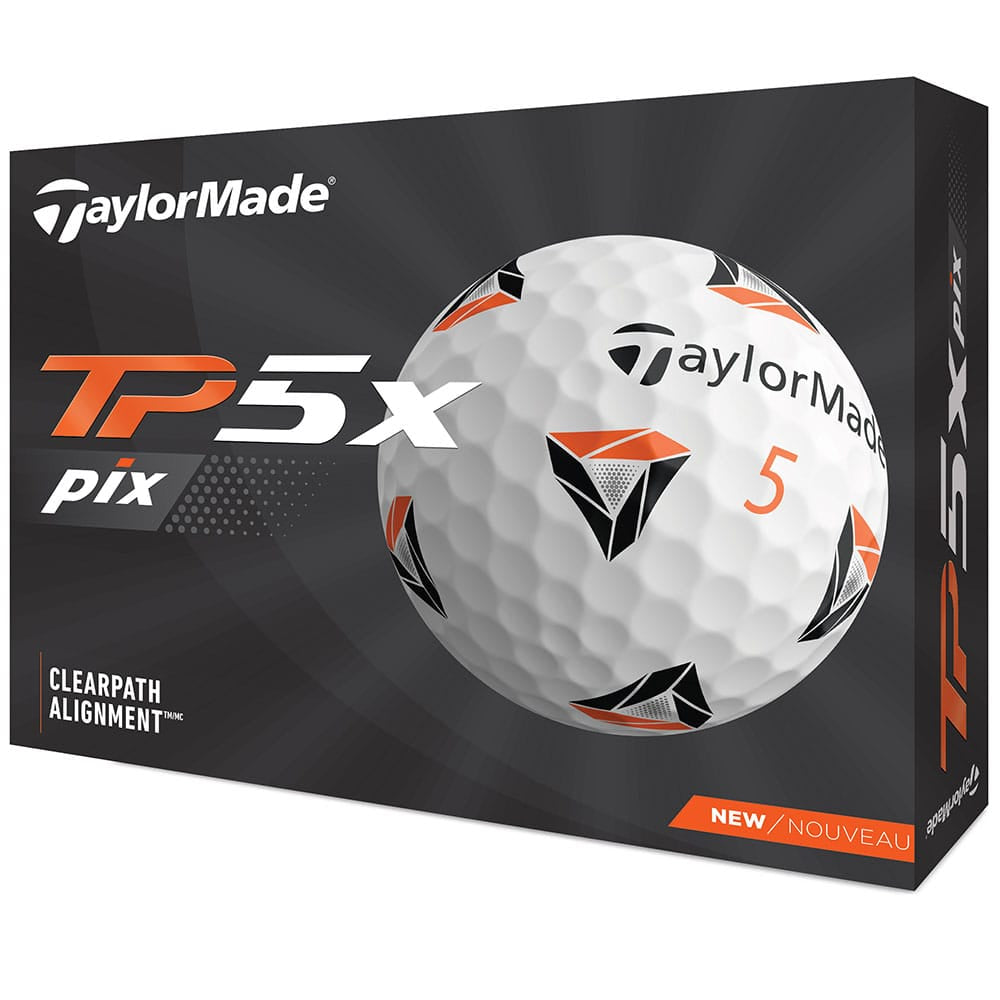 TaylorMade TP5x Pix 2.0 Golf Balls - White | Affordable Golf