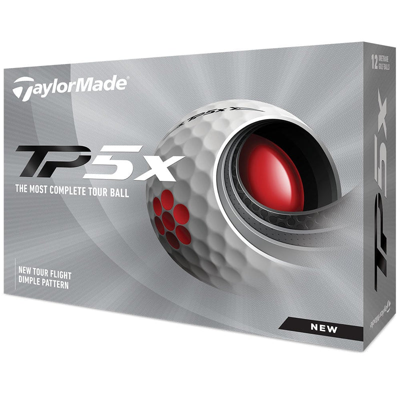 TaylorMade TP5x Golf Balls - White - 12 pack