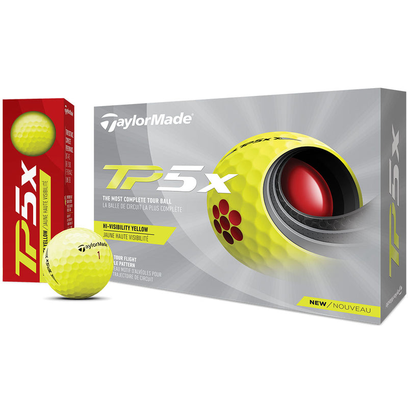 TaylorMade TP5x Golf Balls - Yellow - 12 pack