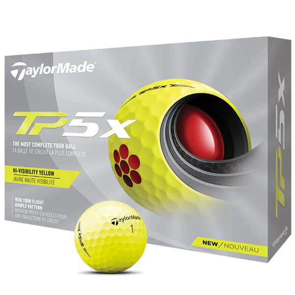 TaylorMade TP5x Golf Balls - Yellow - 12 pack