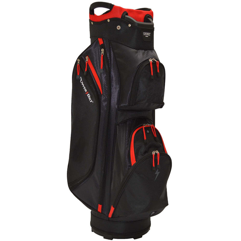 PowerBilt TPX 14-Way Divider Cart Bag - Black/Red