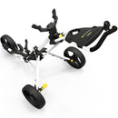 PowaKaddy Twinline 5 Lite 3-Wheel Push Trolley - Polar White